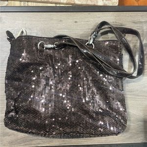 Brown Sequin Baby Diaper Bag NWT